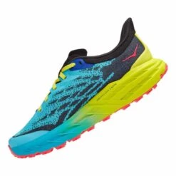 Chaussures Hoka Speedgoat 5 Bleu Clair Vert Noir Femme -Hoka hk 0001123158 sbb 004
