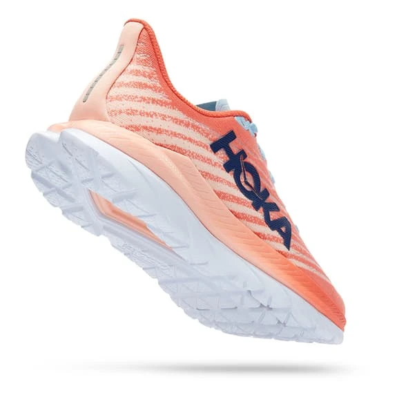 Chaussures HOKA Mach 5 Orange Clair Bleu Blanc Femme 5 Chaussures HOKA Mach 5 Orange Clair Bleu Blanc Femme – Image 3