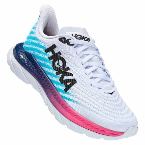 Chaussures HOKA Mach 5 Blanc Bleu Rouge Femme 3 Chaussures HOKA Mach 5 Blanc Bleu Rouge Femme