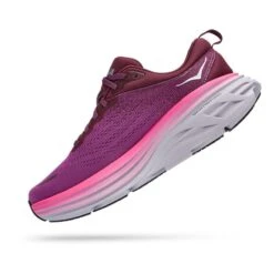 Chaussures HOKA Bondi 8 Rose Lilas Gris Femme -Hoka hk 0001127952 bgw 004
