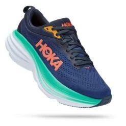 Chaussures HOKA Bondi 8 Bleu Marine Orange Vert Femme