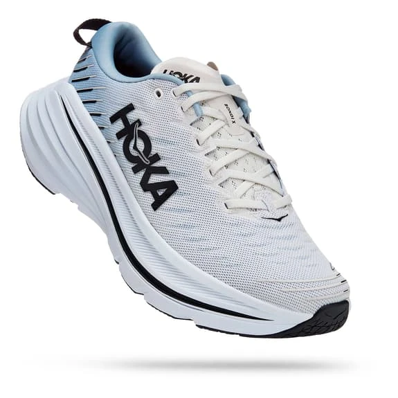 Chaussures HOKA Bondi X Blanc Bleu Clair Noir 4 Chaussures HOKA Bondi X Blanc Bleu Clair Noir – Image 2