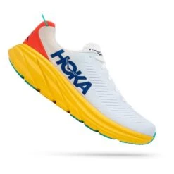 Chaussures HOKA Rincon 3 Blanc Jaune Bleu Foncé