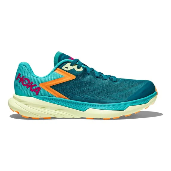 Chaussures HOKA Zinal Vert Turquoise Orange Fuchsia Femme 4 Chaussures HOKA Zinal Vert Turquoise Orange Fuchsia Femme – Image 2