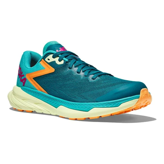 Chaussures HOKA Zinal Vert Turquoise Orange Fuchsia Femme 8 Chaussures HOKA Zinal Vert Turquoise Orange Fuchsia Femme – Image 6