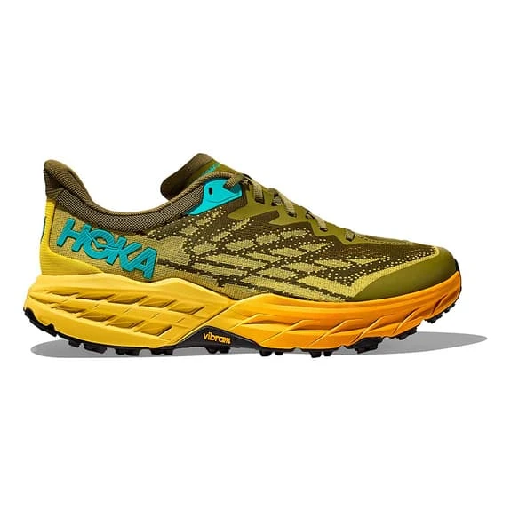 Chaussures HOKA Speedgoat 5 Vert Kaki Orange Jaune 4 Chaussures HOKA Speedgoat 5 Vert Kaki Orange Jaune – Image 2