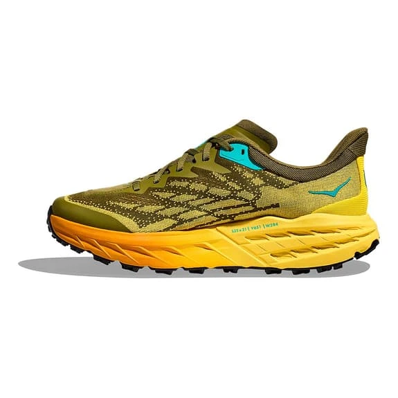Chaussures HOKA Speedgoat 5 Vert Kaki Orange Jaune 6 Chaussures HOKA Speedgoat 5 Vert Kaki Orange Jaune – Image 4