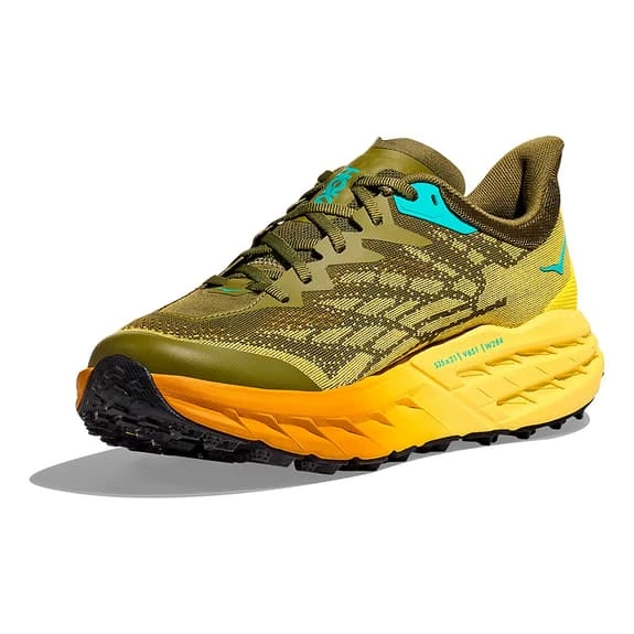 Chaussures HOKA Speedgoat 5 Vert Kaki Orange Jaune 8 Chaussures HOKA Speedgoat 5 Vert Kaki Orange Jaune – Image 6