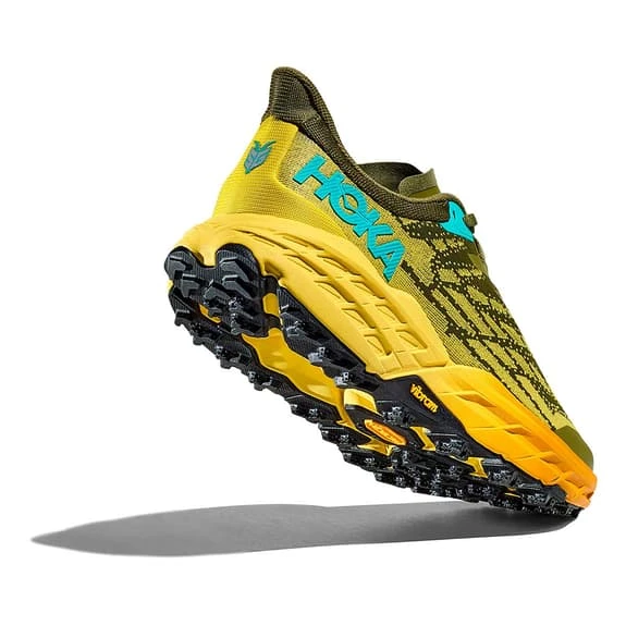 Chaussures HOKA Speedgoat 5 Vert Kaki Orange Jaune 7 Chaussures HOKA Speedgoat 5 Vert Kaki Orange Jaune – Image 5
