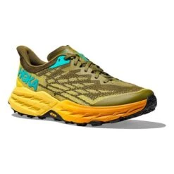 Chaussures HOKA Speedgoat 5 Vert Kaki Orange Jaune 10 Chaussures HOKA Speedgoat 5 Vert Kaki Orange Jaune -Hoka hk 1123157 apf 005