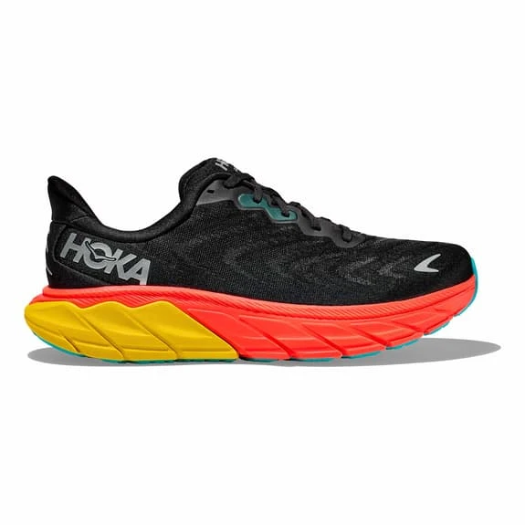Chaussures HOKA Arahi 6 Noir Jaune Rouge 3 Chaussures HOKA Arahi 6 Noir Jaune Rouge