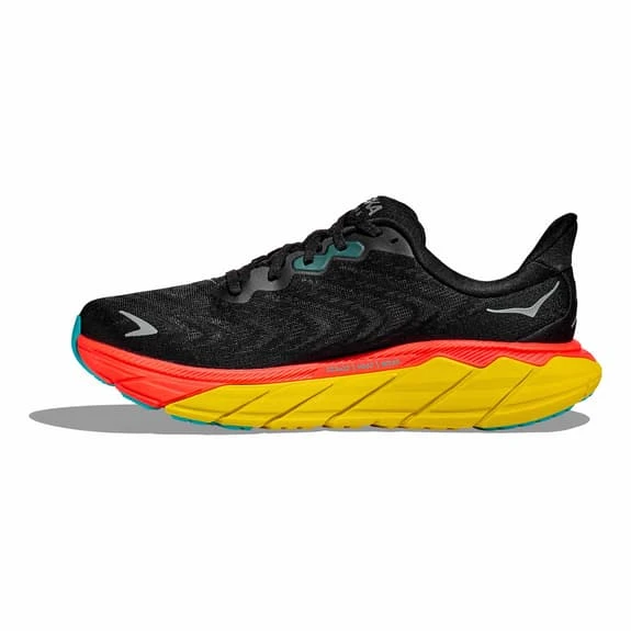 Chaussures HOKA Arahi 6 Noir Jaune Rouge 4 Chaussures HOKA Arahi 6 Noir Jaune Rouge – Image 2