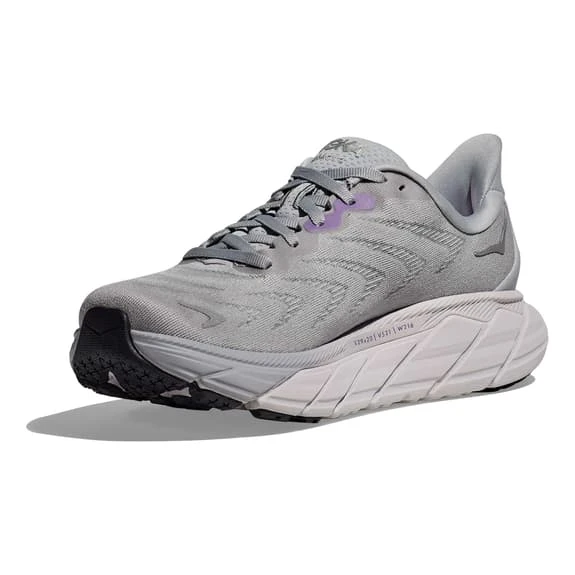 Chaussures HOKA Arahi 6 Gris Blanc Lilas Femme 5 Chaussures HOKA Arahi 6 Gris Blanc Lilas Femme – Image 3