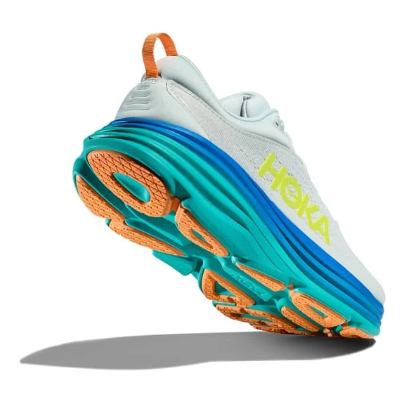 Chaussures HOKA Bondi 8 Blanc Bleu Vert Turquoise 6 Chaussures HOKA Bondi 8 Blanc Bleu Vert Turquoise – Image 4