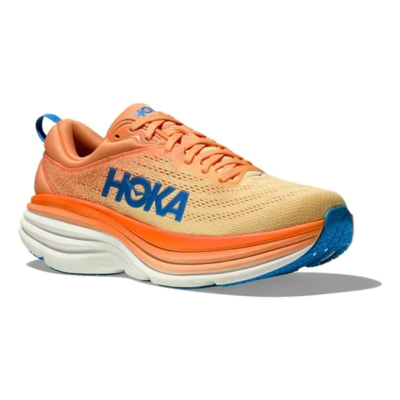 Chaussures HOKA Bondi 8 Orange Bleu Marine Jaune 8 Chaussures HOKA Bondi 8 Orange Bleu Marine Jaune – Image 6