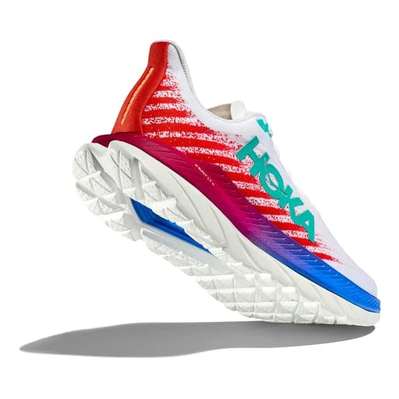 Chaussures HOKA Mach 5 Blanc Pur Rouge Bleu 6 Chaussures HOKA Mach 5 Blanc Pur Rouge Bleu – Image 4