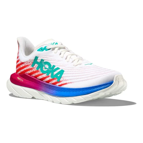 Chaussures HOKA Mach 5 Blanc Pur Rouge Bleu 8 Chaussures HOKA Mach 5 Blanc Pur Rouge Bleu – Image 6