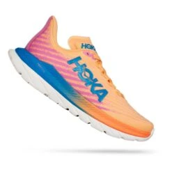 Chaussures HOKA Mach 5 Orange Rose Bleu Marine Femme