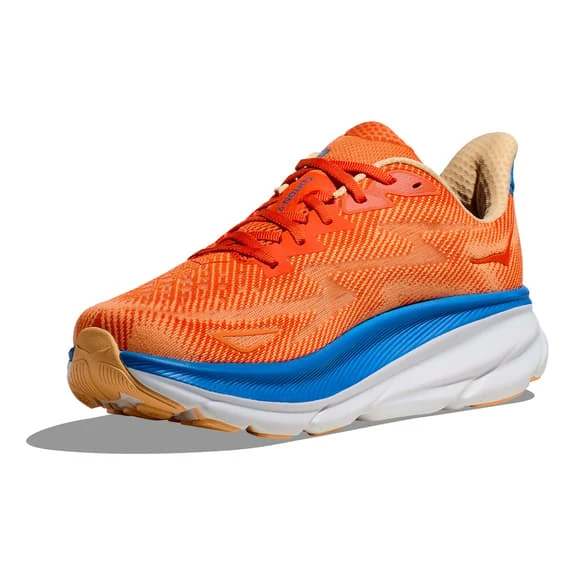 Chaussures HOKA Clifton 9 Orange Intense Bleu Marine Blanc 5 Chaussures HOKA Clifton 9 Orange Intense Bleu Marine Blanc – Image 3