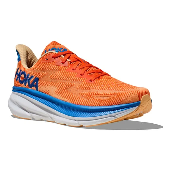 Chaussures HOKA Clifton 9 Orange Intense Bleu Marine Blanc 8 Chaussures HOKA Clifton 9 Orange Intense Bleu Marine Blanc – Image 6