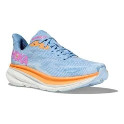 Chaussures HOKA Clifton 9 Bleu Clair Orange Rose Femme 13 Chaussures HOKA Clifton 9 Bleu Clair Orange Rose Femme -Hoka hk 1127896 abi 006