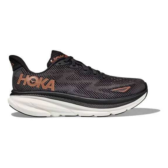Chaussures HOKA Clifton 9 Noir Marron Blanc Femme 4 Chaussures HOKA Clifton 9 Noir Marron Blanc Femme – Image 2