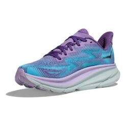 Chaussures HOKA Clifton 9 Bleu Clair Lilas Blanc Femme 10 Chaussures HOKA Clifton 9 Bleu Clair Lilas Blanc Femme -Hoka hk 1127896 cvp 003