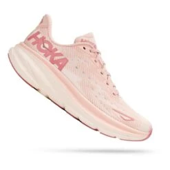 Chaussures HOKA Clifton 9 Rose Clair Blanc Femme