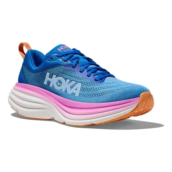 Chaussures HOKA Bondi 8 Bleu Marine Rose Clair Blanc Femme 8 Chaussures HOKA Bondi 8 Bleu Marine Rose Clair Blanc Femme – Image 6