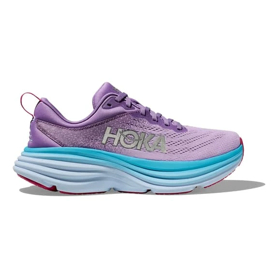 Chaussures HOKA Bondi 8 Violet Bleu Clair Blanc Femme 4 Chaussures HOKA Bondi 8 Violet Bleu Clair Blanc Femme – Image 2