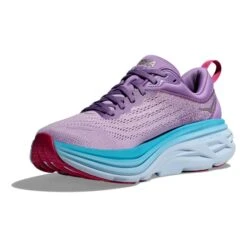 Chaussures HOKA Bondi 8 Violet Bleu Clair Blanc Femme 10 Chaussures HOKA Bondi 8 Violet Bleu Clair Blanc Femme -Hoka hk 1127952 cvp 003