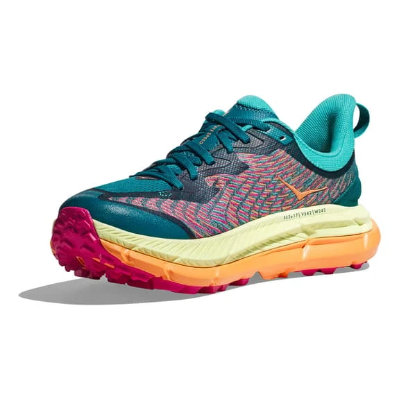 Chaussures HOKA Mafate Speed 4 Vert Turquoise Orange Jaune Femme 5 Chaussures HOKA Mafate Speed 4 Vert Turquoise Orange Jaune Femme – Image 3