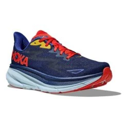 Chaussures HOKA Clifton 9 Wide Bleu Foncé Rouge Brillant Jaune 10 Chaussures HOKA Clifton 9 Wide Bleu Foncé Rouge Brillant Jaune -Hoka hk 1132210 bbd 003