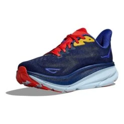 Chaussures HOKA Clifton 9 Wide Bleu Foncé Rouge Brillant Jaune 11 Chaussures HOKA Clifton 9 Wide Bleu Foncé Rouge Brillant Jaune -Hoka hk 1132210 bbd 004