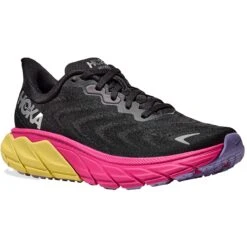 Hoka 38 Hoka Chaussures Running Femme - Arahi 6 - Noir / Pink Yarrow