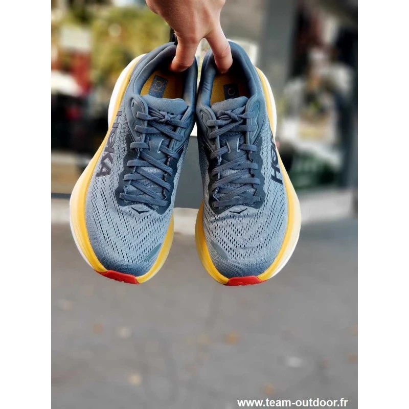 HOKA Bondi 8 Homme Goblin Blue / Moutain Spring 4 HOKA Bondi 8 Homme Goblin Blue / Moutain Spring – Image 2