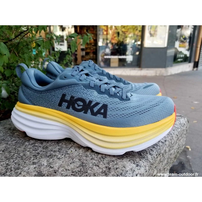 HOKA Bondi 8 Homme Goblin Blue / Moutain Spring 7 HOKA Bondi 8 Homme Goblin Blue / Moutain Spring – Image 5