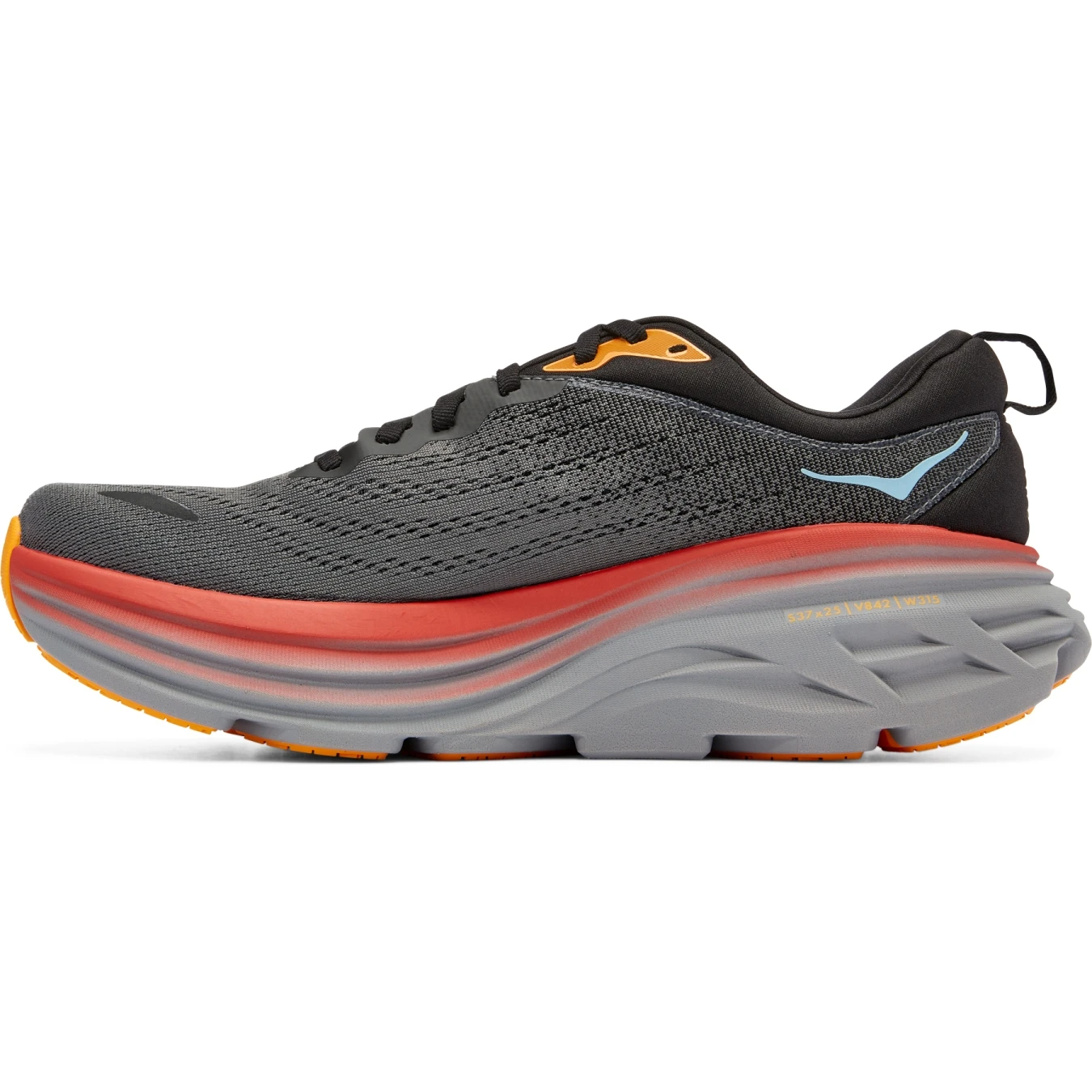 Hoka Chaussures Running Homme - Bondi 8 - Anthracite / Castlerock 8 Hoka Chaussures Running Homme - Bondi 8 - Anthracite / Castlerock – Image 6