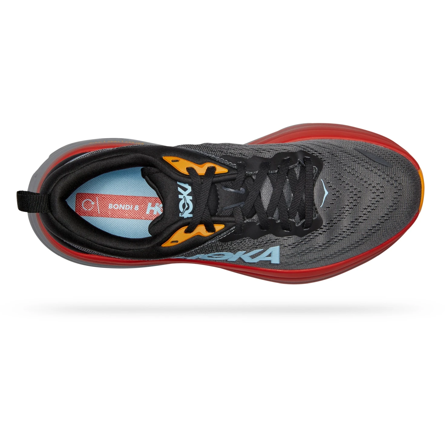 Hoka Chaussures Running Homme - Bondi 8 - Anthracite / Castlerock 9 Hoka Chaussures Running Homme - Bondi 8 - Anthracite / Castlerock – Image 7