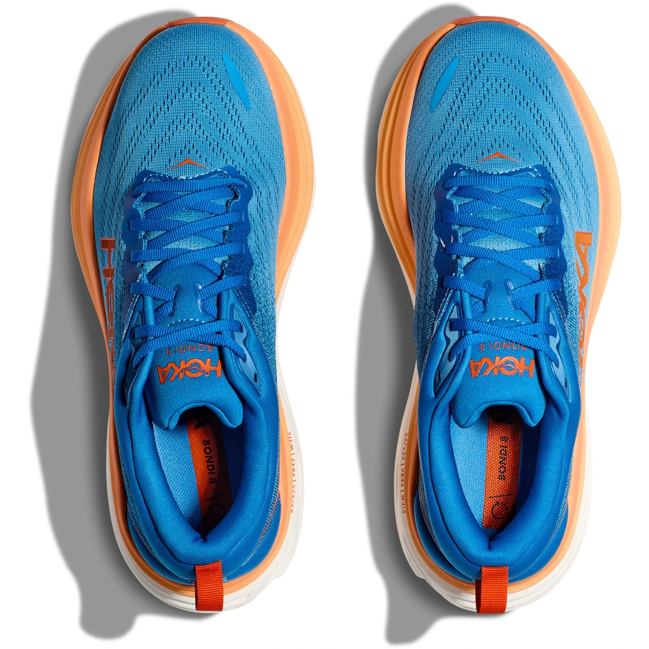 Hoka Chaussures Running Homme - Bondi 8 Wide - Coastal Sky / Vibrant Orange 7 Hoka Chaussures Running Homme - Bondi 8 Wide - Coastal Sky / Vibrant Orange – Image 5