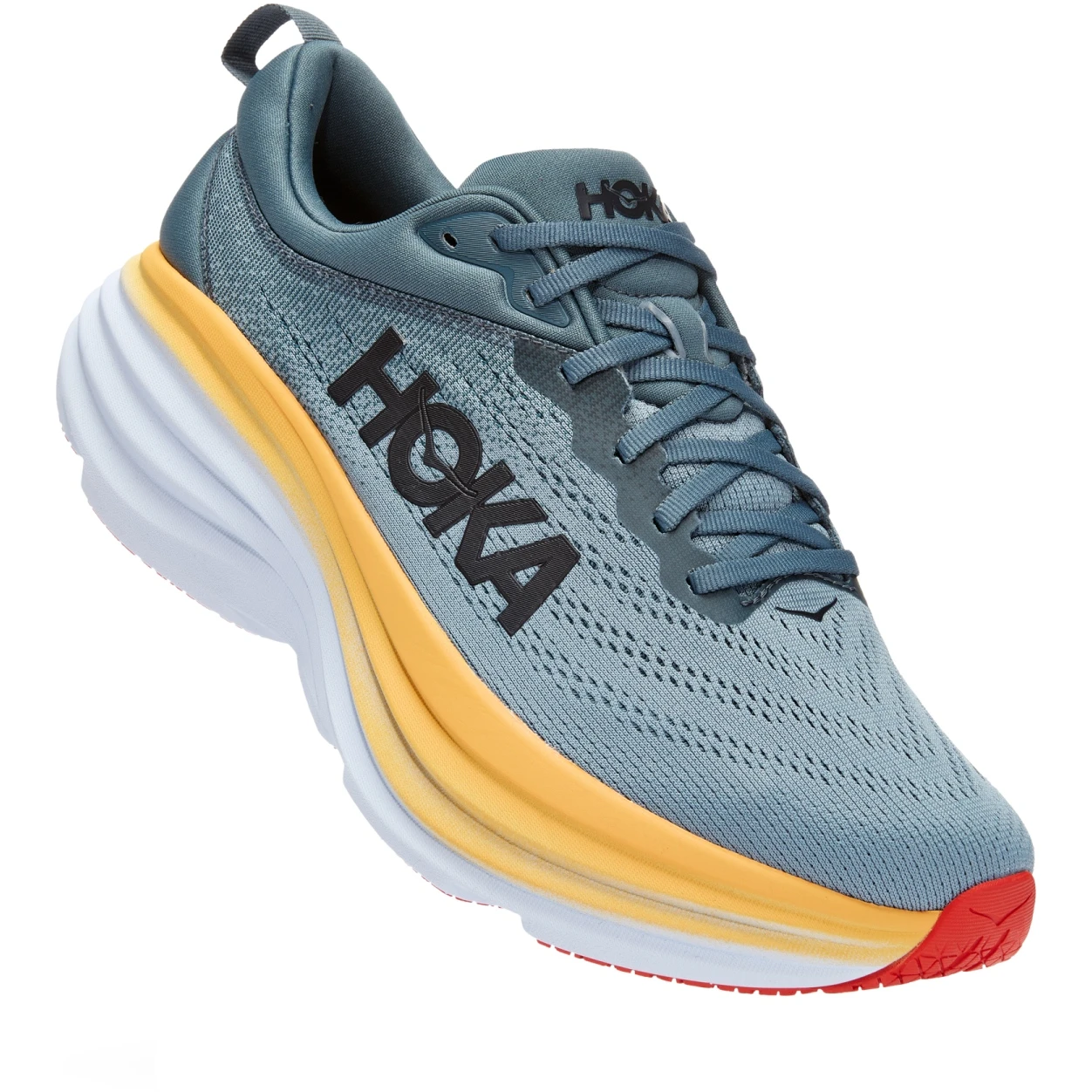 Hoka Chaussures Running - Bondi 8 X-Wide - Goblin Blue / Mountain Spring 3 Hoka Chaussures Running - Bondi 8 X-Wide - Goblin Blue / Mountain Spring