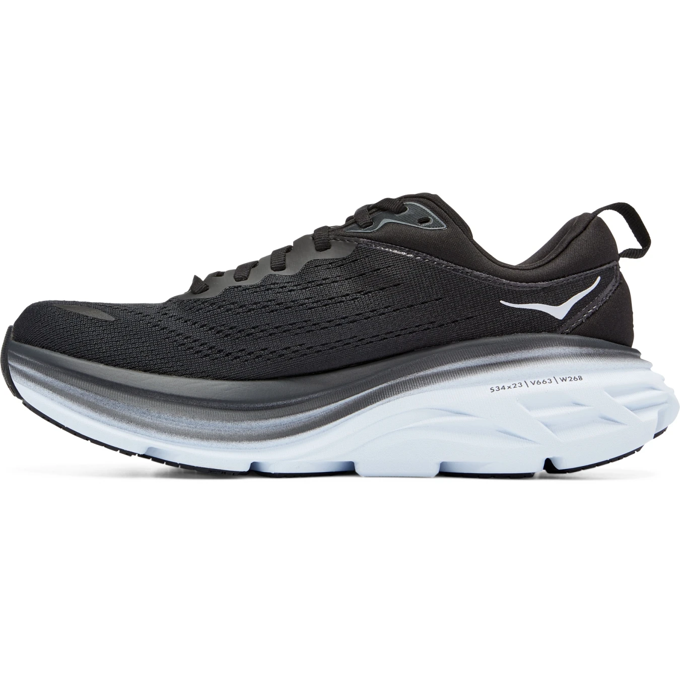 Hoka Chaussures Running Femme - Bondi 8 Wide - Noir / Blanc 8 Hoka Chaussures Running Femme - Bondi 8 Wide - Noir / Blanc – Image 6