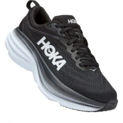 Hoka 30 Hoka Chaussures Running Femme - Bondi 8 - Noir / Blanc