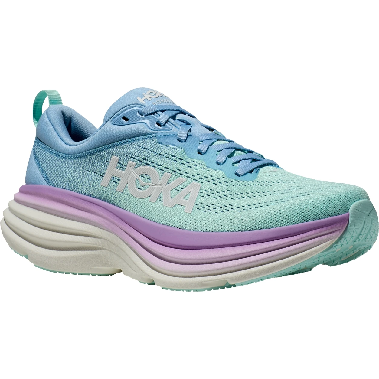 Hoka Chaussures Running Femme - Bondi 8 - Airy Blue / Sunlit Ocean 3 Hoka Chaussures Running Femme - Bondi 8 - Airy Blue / Sunlit Ocean
