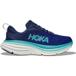 Hoka Chaussures Running Femme - Bondi 8 - Bellwether Blue / Evening Sky 12 Hoka Chaussures Running Femme - Bondi 8 - Bellwether Blue / Evening Sky -Hoka hoka bondi 8 womens running shoes bellwether blue evening sky 8 1502140