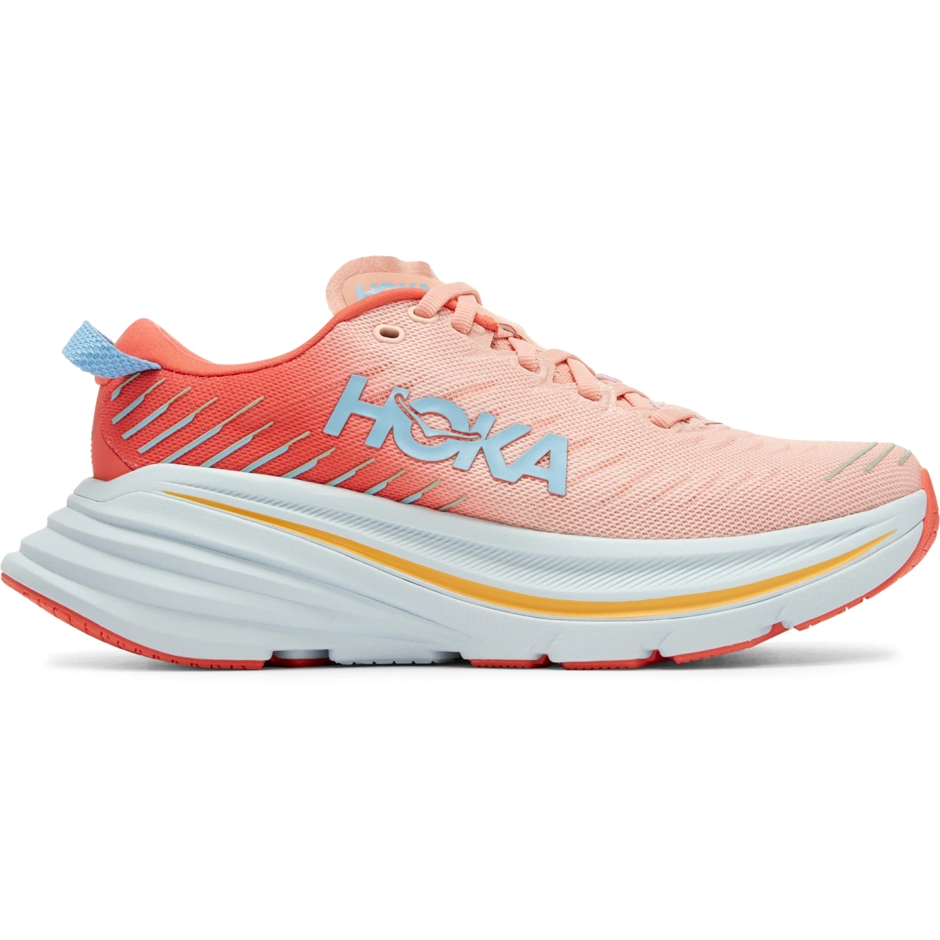 Hoka Chaussures Running Femme - Bondi X - Camellia / Peach Parfait 7 Hoka Chaussures Running Femme - Bondi X - Camellia / Peach Parfait – Image 5
