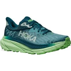 Hoka Chaussures Running Femme - Challenger 7 - Ocean Mist / Lime Glow
