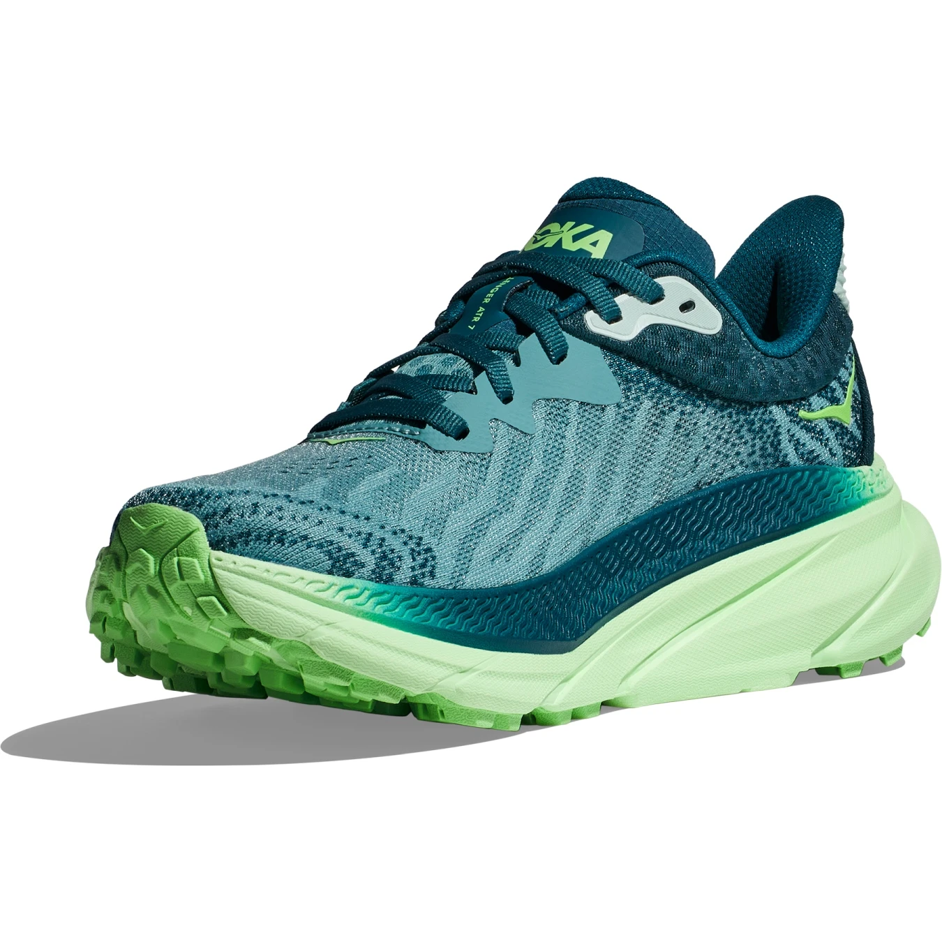 Hoka Chaussures Running Femme - Challenger 7 - Ocean Mist / Lime Glow 4 Hoka Chaussures Running Femme - Challenger 7 - Ocean Mist / Lime Glow – Image 2