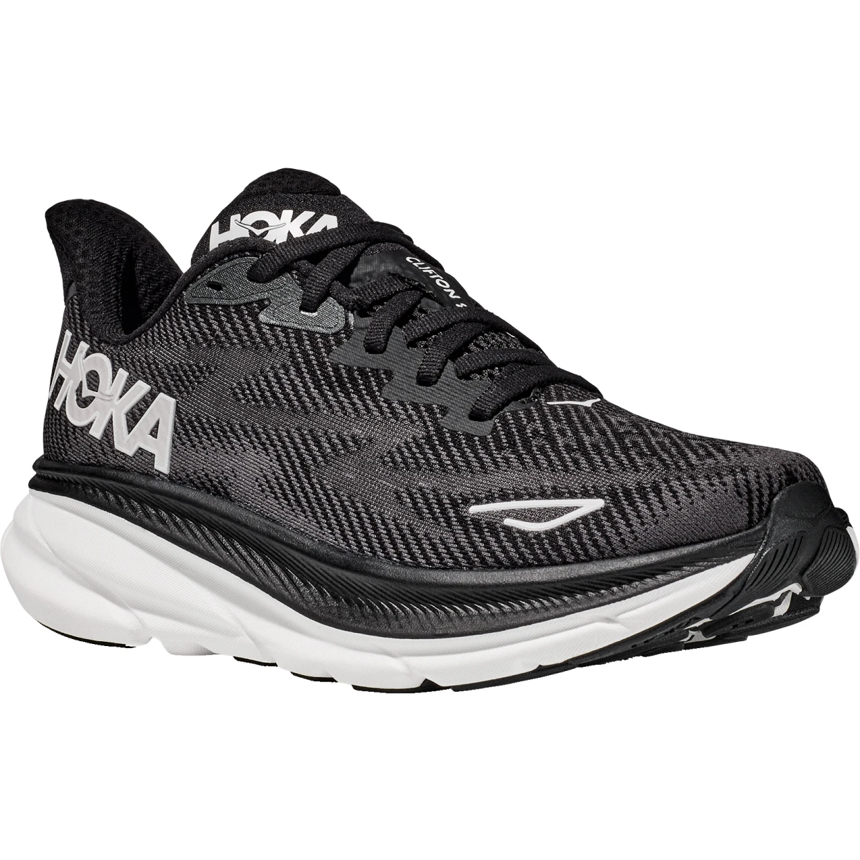 Hoka Chaussures Running Homme - Clifton 9 Wide - Noir / Blanc 3 Hoka Chaussures Running Homme - Clifton 9 Wide - Noir / Blanc
