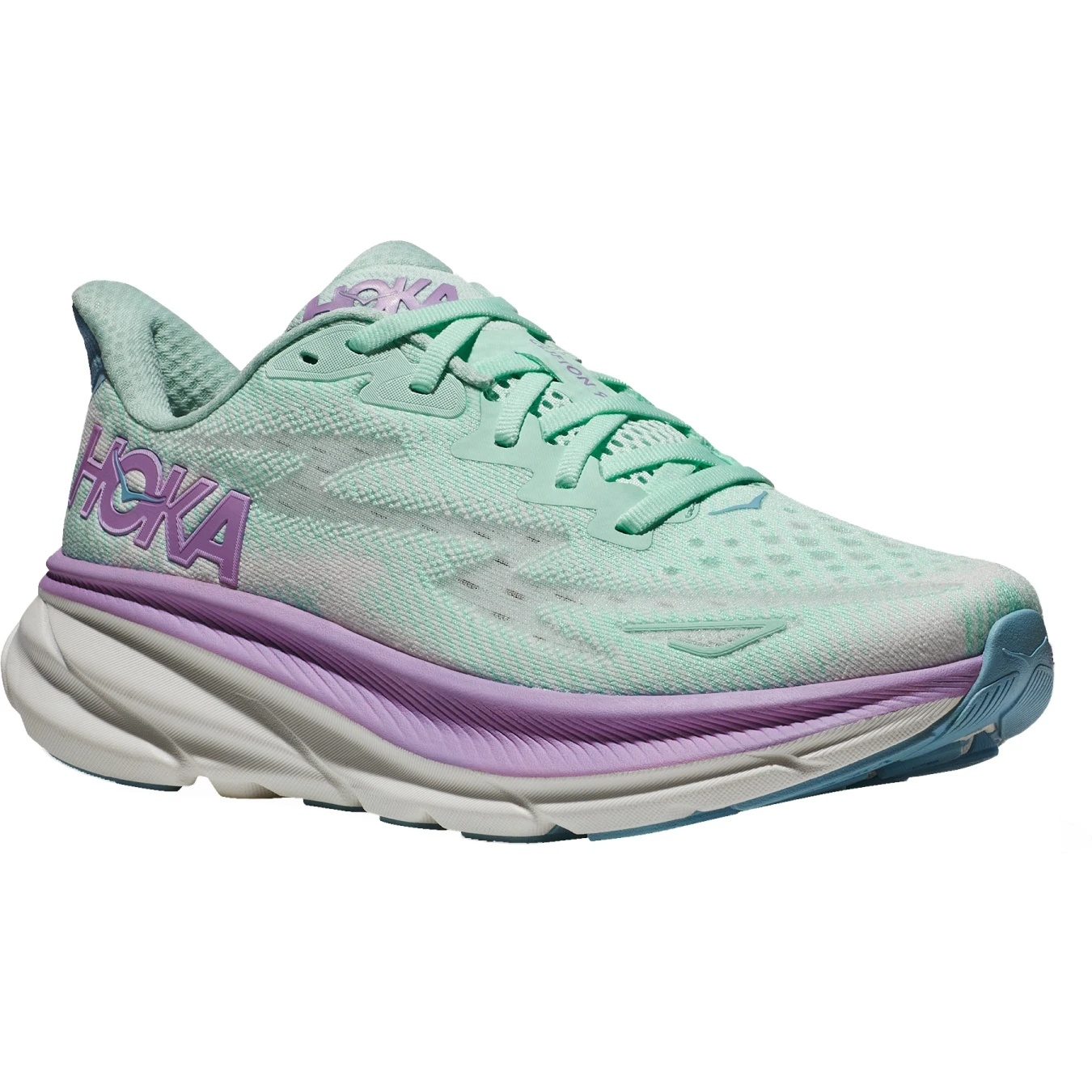 Hoka Chaussures Running Femme - Clifton 9 - Sunlit Ocean / Lilac Mist 3 Hoka Chaussures Running Femme - Clifton 9 - Sunlit Ocean / Lilac Mist